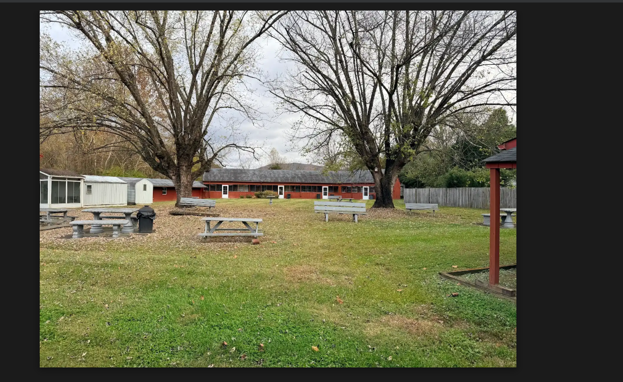 Open lawn and rear pavilion area